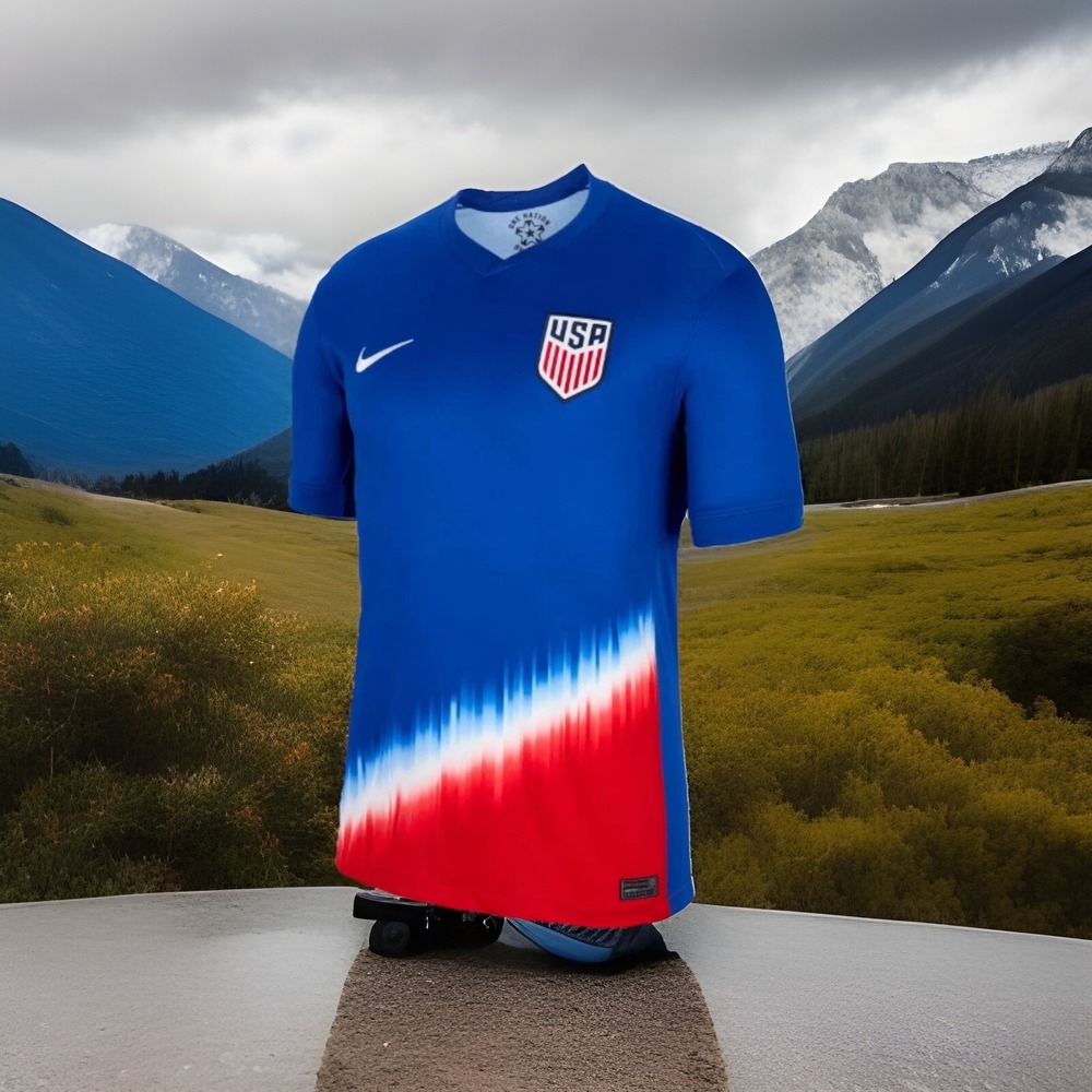 Nike Dri Fit Soccer Jersey USMNT USA 2024/25 Away Blue Men's Large FJ4277-417